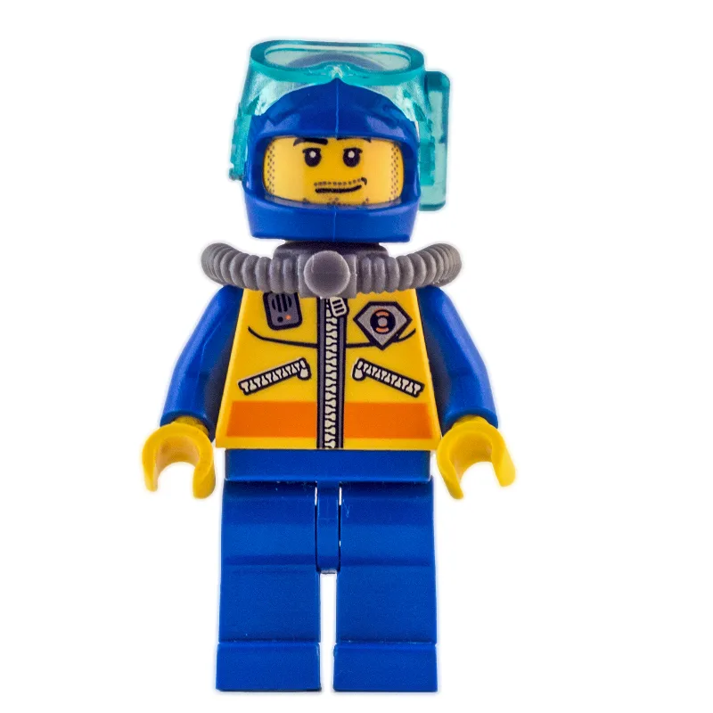 Coast Guard Diver, Blue Helmet, Airtank, Mask — minifigurine LEGO | Brick Broker