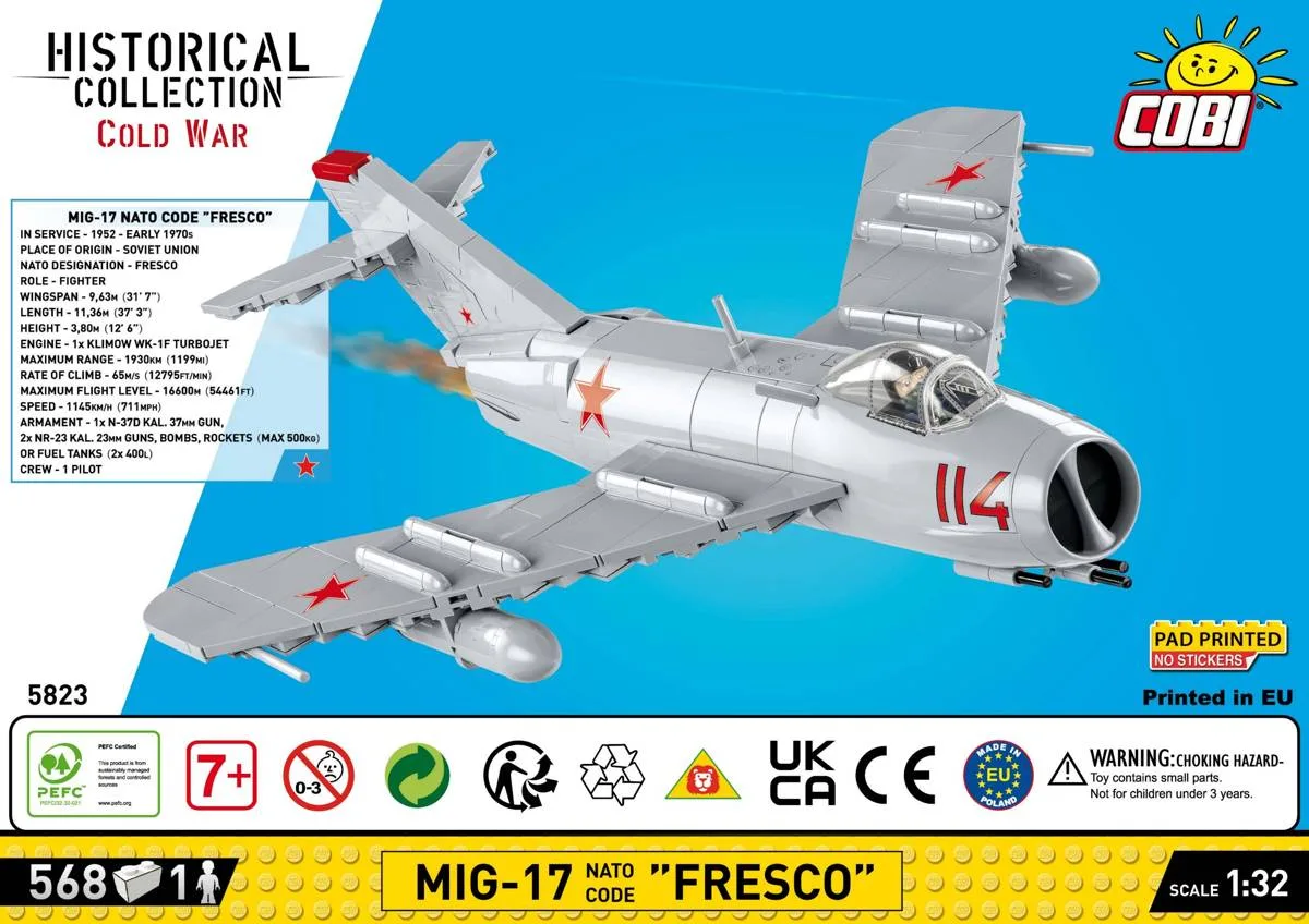 COBI MiG-17 Code OTAN "Fresco" (COBI-5823) - prix | Brick Broker