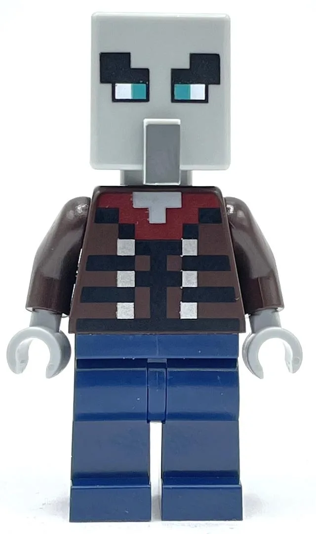 Illager, Vindicator, Dark Blue Legs, Wide Eyes — minifigurine LEGO | Brick Broker