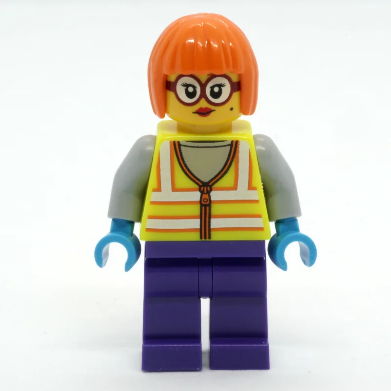 Shirley Keeper, Vibrant Yellow Safety Vest — minifigurine LEGO | Brick Broker