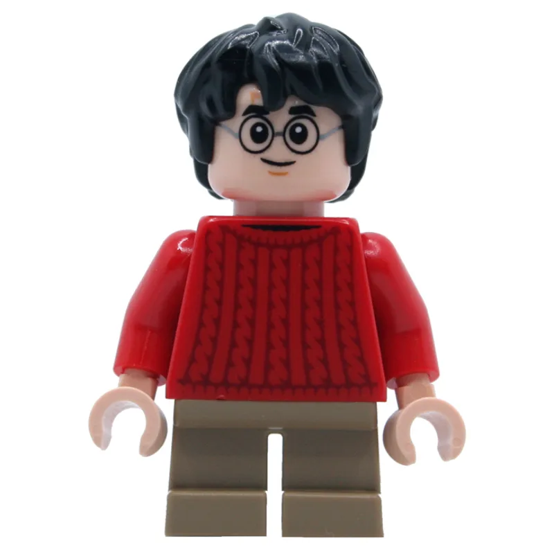 Harry Potter, Red Sweater, Short Dark Tan Legs — minifigurine LEGO | Brick Broker