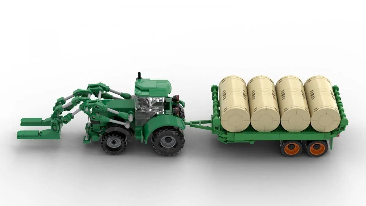 BlueBrixx Tracteur avec remorque à foin (BB-102629) - prix | Brick Broker
