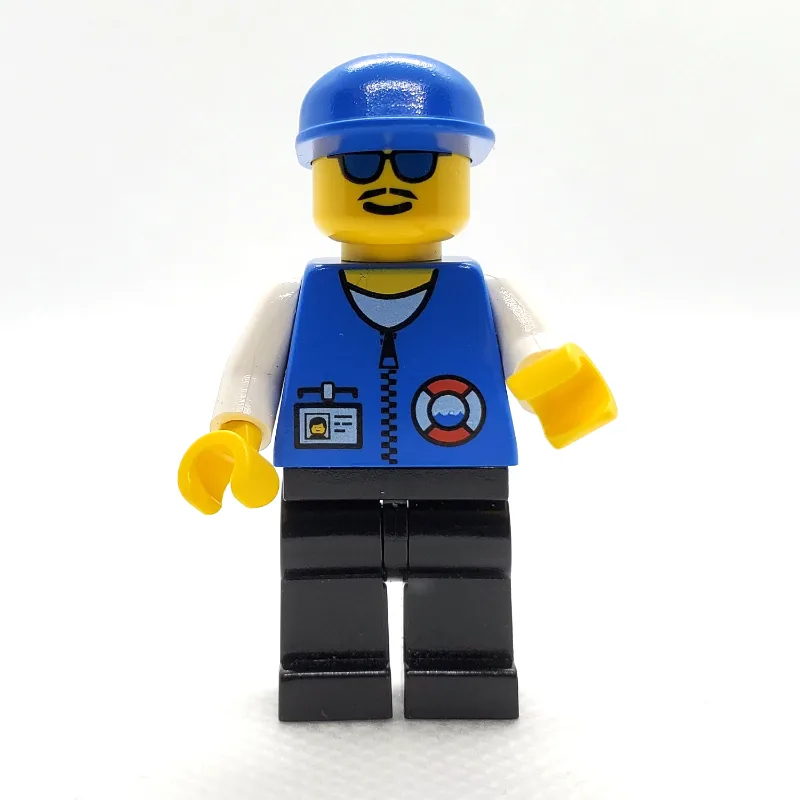 Coast Guard, Blue Jacket with Zipper and ID B… — minifigurine LEGO | Brick Broker