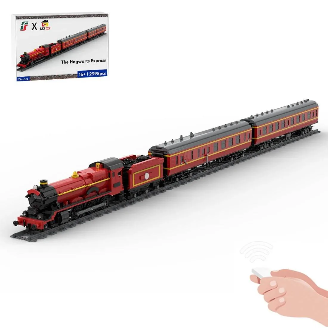 LesDiy Locomotive à vapeur Poudlard Express 460 rouge - Version dynamique (LESDIY-3681840) - prix | Brick Broker
