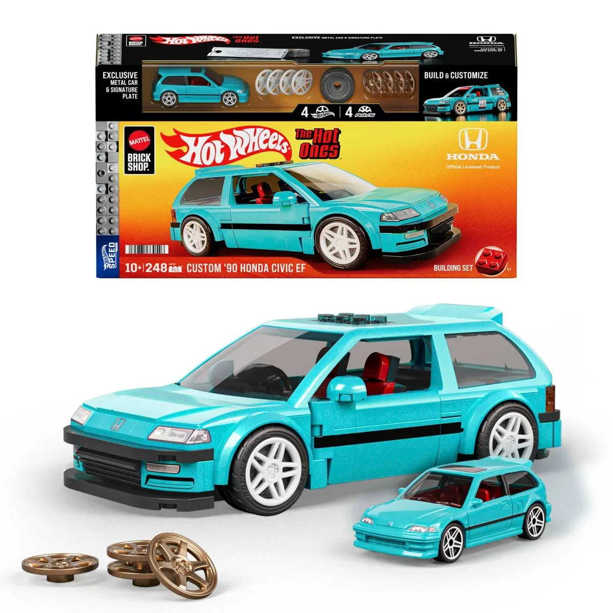 Mattel Brick Shop Hot Wheels Honda Civic Ef '90 personnalisée (JHF62) - prix | Brick Broker