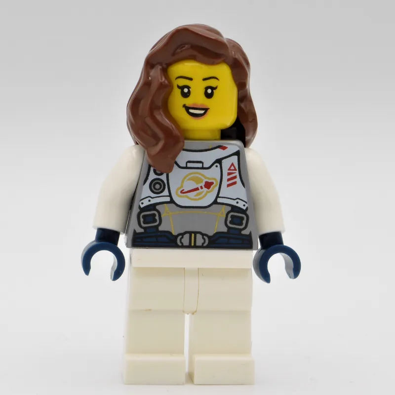 Astronaut - Flat Silver Torso, White Legs, Re… — minifigurine LEGO | Brick Broker