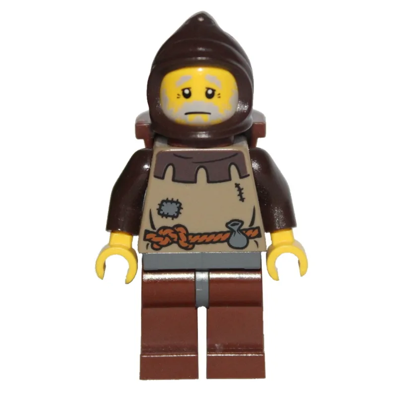 Peasant (Fantasy Era) - Dark Brown Hood — minifigurine LEGO | Brick Broker