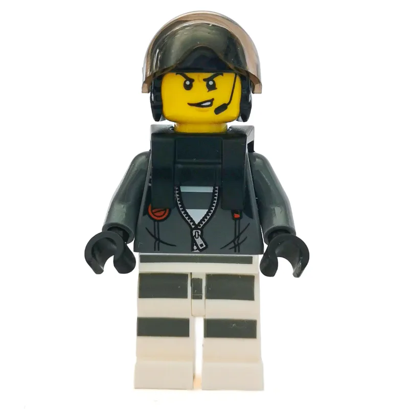 Criminal, Open Dark Bluish Gray Jacket with Z… — minifigurine LEGO | Brick Broker