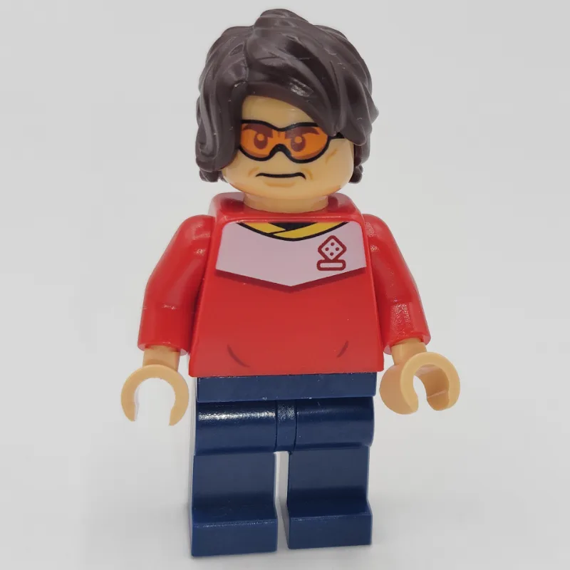 Soccer Fan, Red Soccer Jersey, Orange Glasses — minifigurine LEGO | Brick Broker