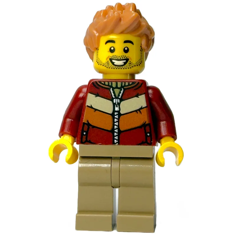 Dark Red Torso, Dark Tan Legs, Medium Nougat… — minifigurine LEGO | Brick Broker