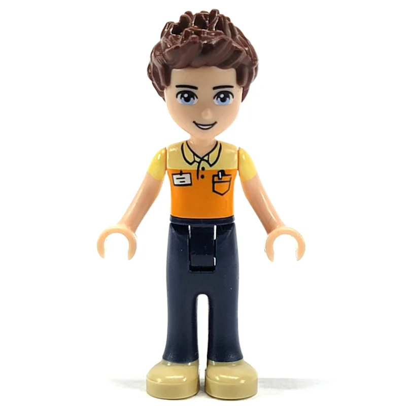Daniel - Orange Shirt, Dark BLue Trousers — minifigurine LEGO | Brick Broker