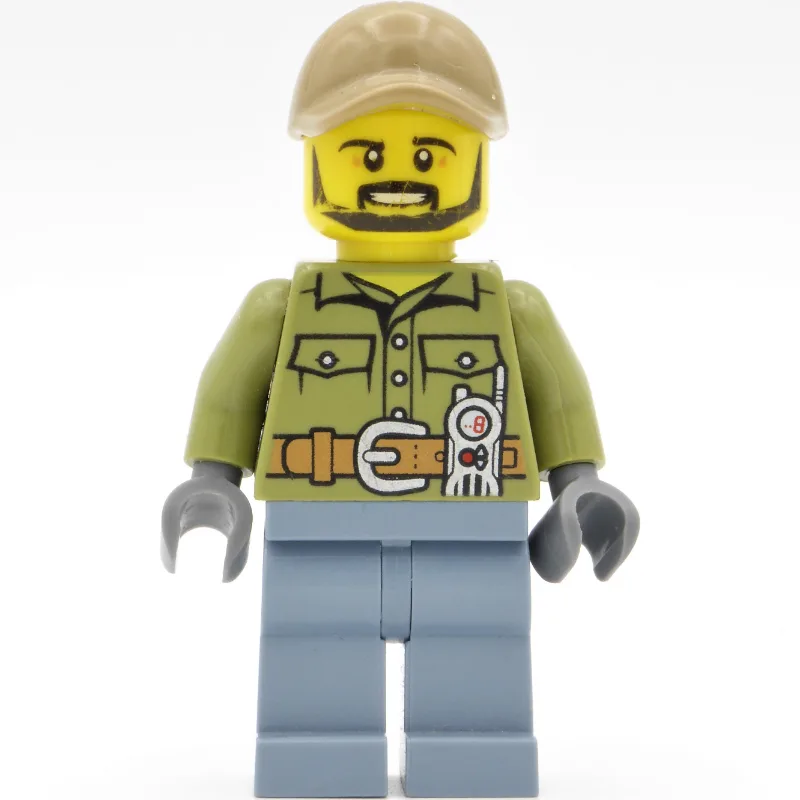 Volcano Explorer, Man, Olive Green Shirt, San… — minifigurine LEGO | Brick Broker