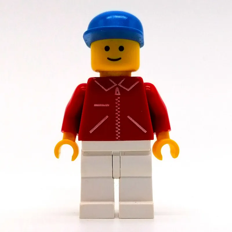Man, Red Jacket with Zipper and Pockets, Whit… — minifigurine LEGO | Brick Broker