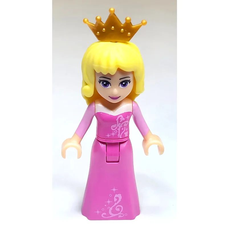 Aurora - Dark Pink Dress, Pearl Gold Crown — minifigurine LEGO | Brick Broker
