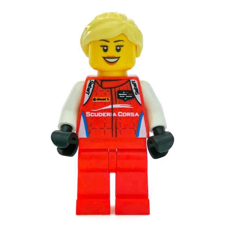 Race Driver, Red Torso, Red Legs, Black Helme… — minifigurine LEGO | Brick Broker