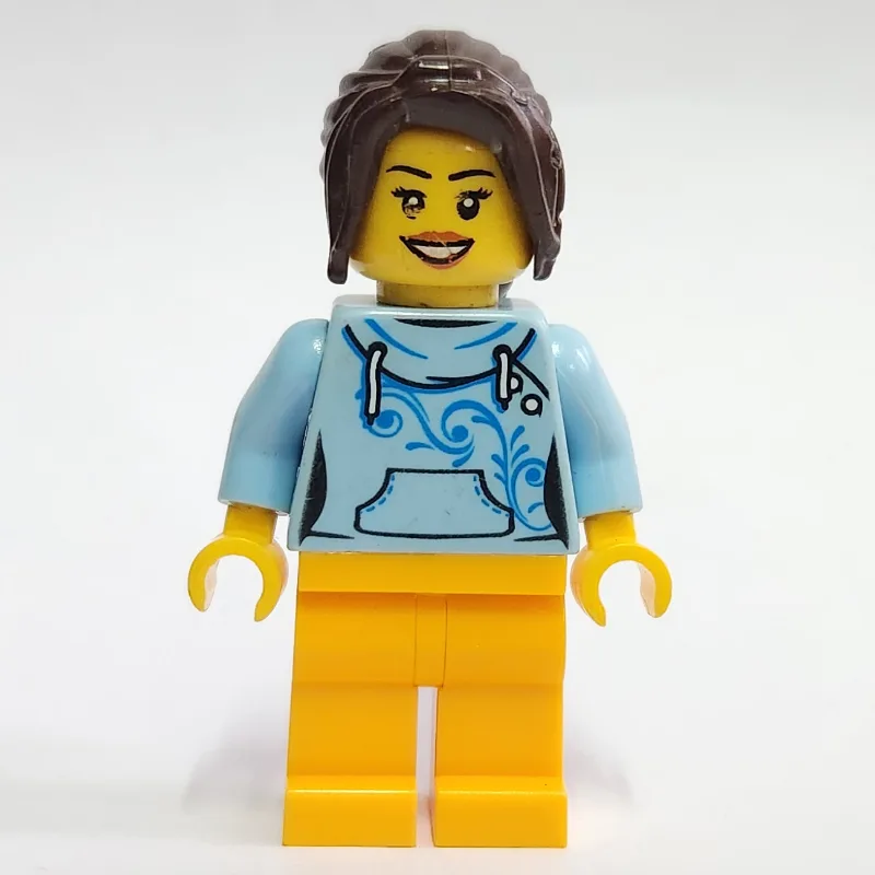 Bright Light Blue Torso, Bright Light Orange… — minifigurine LEGO | Brick Broker