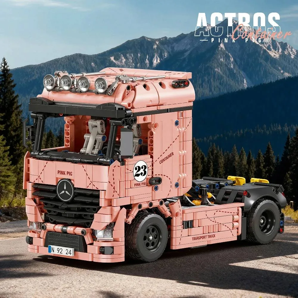 JIESTAR Le Conteneur Actros™-Cochon Rose (JS-JJ9224) - prix | Brick Broker