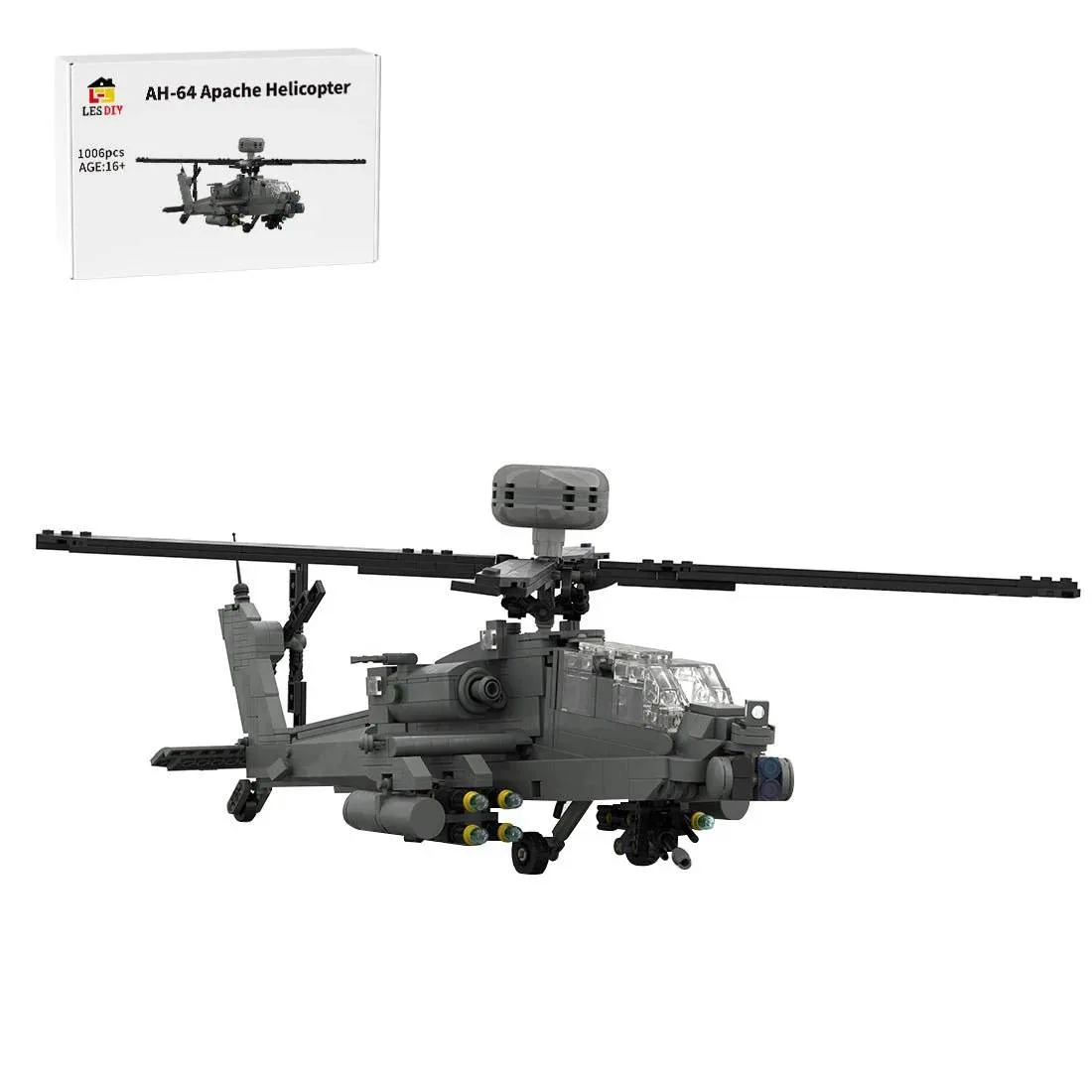 LesDiy Hélicoptère Militaire AH-64 Apache - Gris (LESDIY-3612776) - prix | Brick Broker