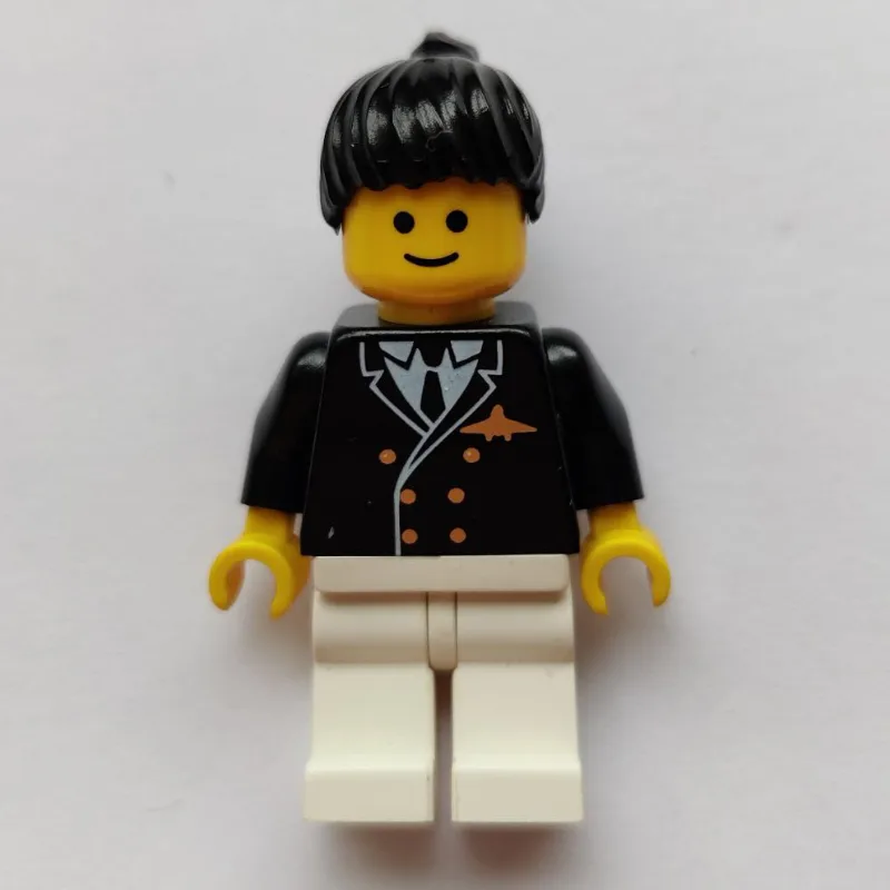 Pilot, Woman, Black Jacket with Tie and Airpl… — minifigurine LEGO | Brick Broker