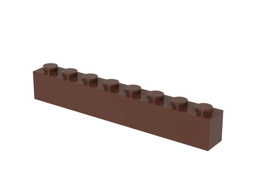 BlueBrixx Brique 1x8, Rouge brun (BB-401212) - prix | Brick Broker
