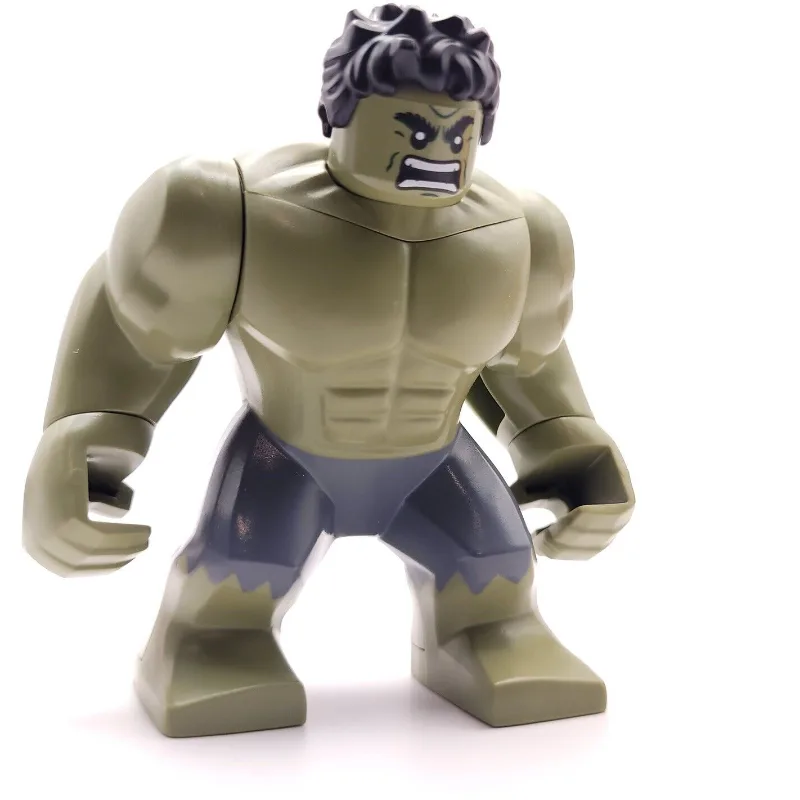 Hulk (Big Fig), Black Hair, Removable Head, D… — minifigurine LEGO | Brick Broker