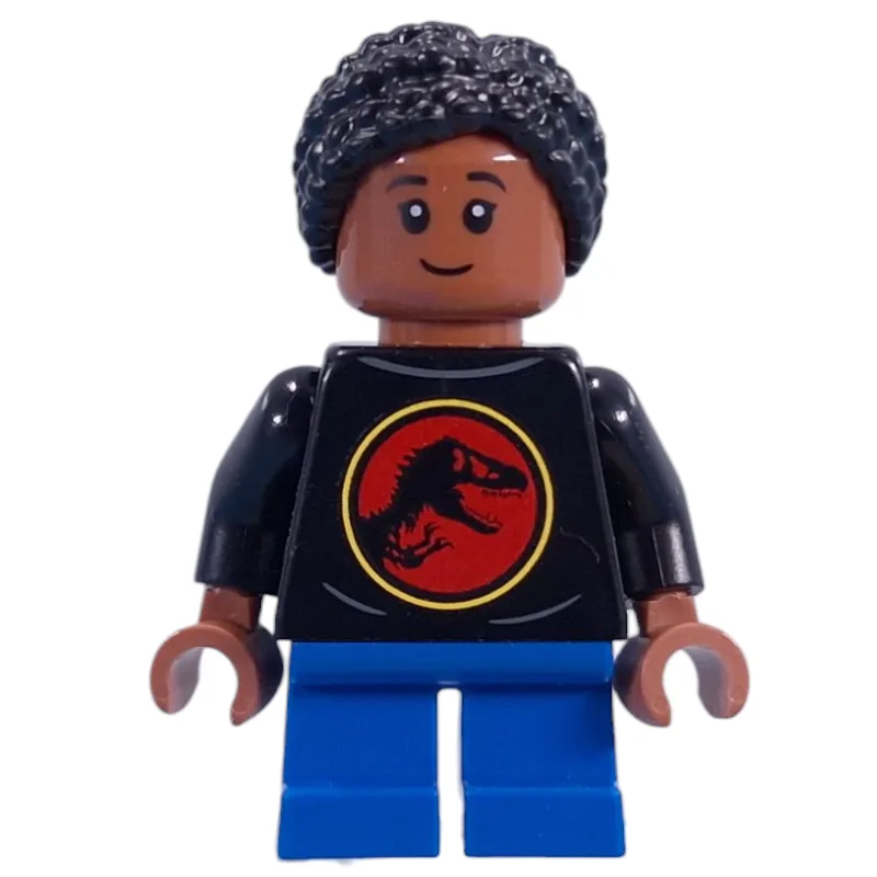 Kid, Jurassic Park Shirt, Blue Legs, Black Ha… — minifigurine LEGO | Brick Broker