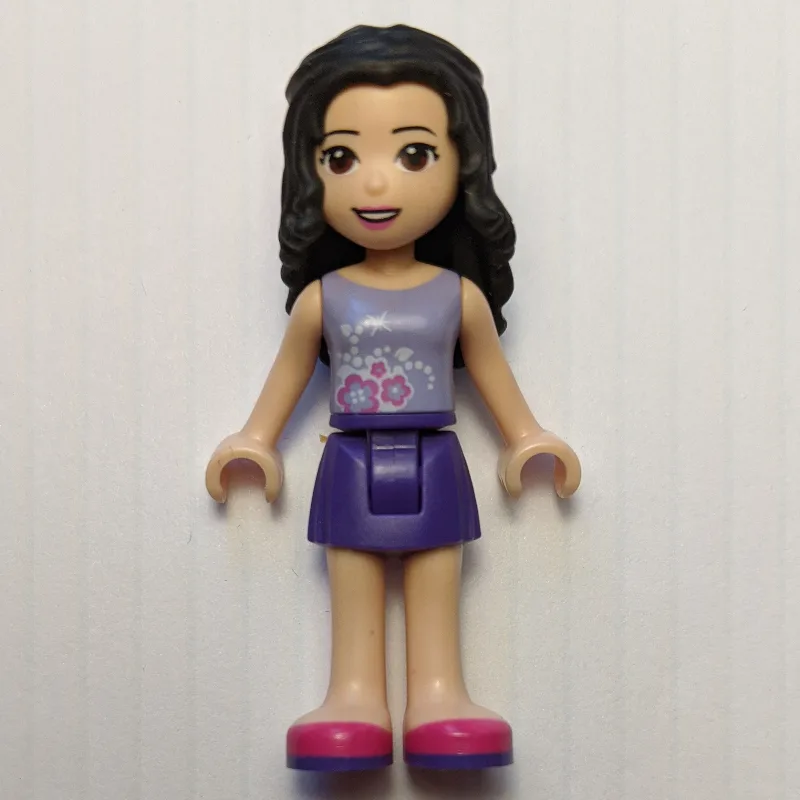 Emma - Medium Lavender Dotted Top, Dark Purpl… — minifigurine LEGO | Brick Broker