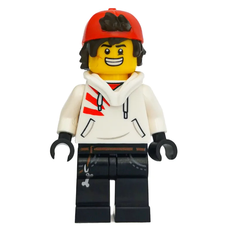 Jack Davids, White Hoodie with Downed Hood an… — minifigurine LEGO | Brick Broker