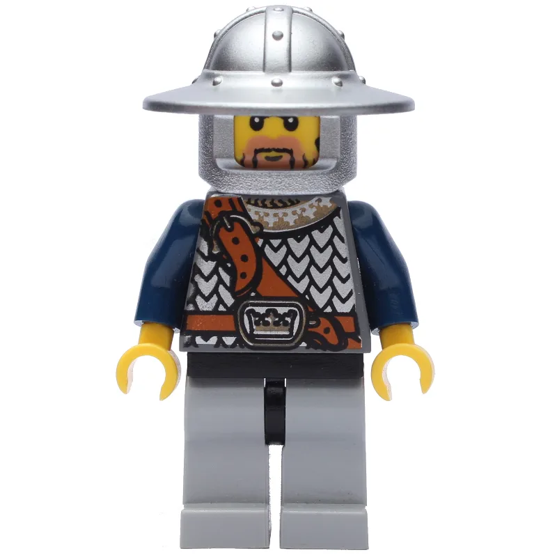 Knight, Dark Blue, Wide Brim Helmet, Beard — minifigurine LEGO | Brick Broker