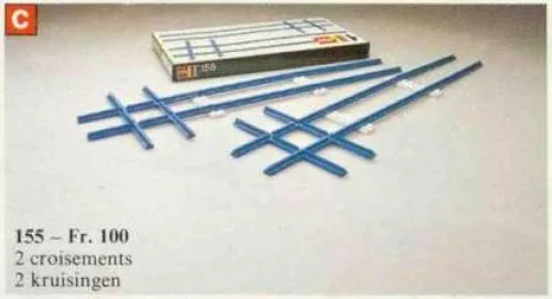 LEGO 155 2 rails transversaux, 8 rails droits, 4 plaques de base - prix | Brick Broker