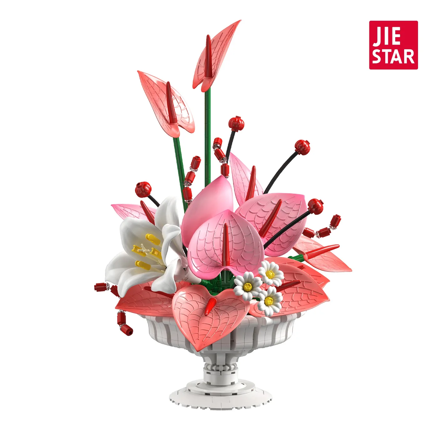 JIESTAR Ensemble de construction Arrangement Floral Cœur Sincère (JS-X88055) - prix | Brick Broker