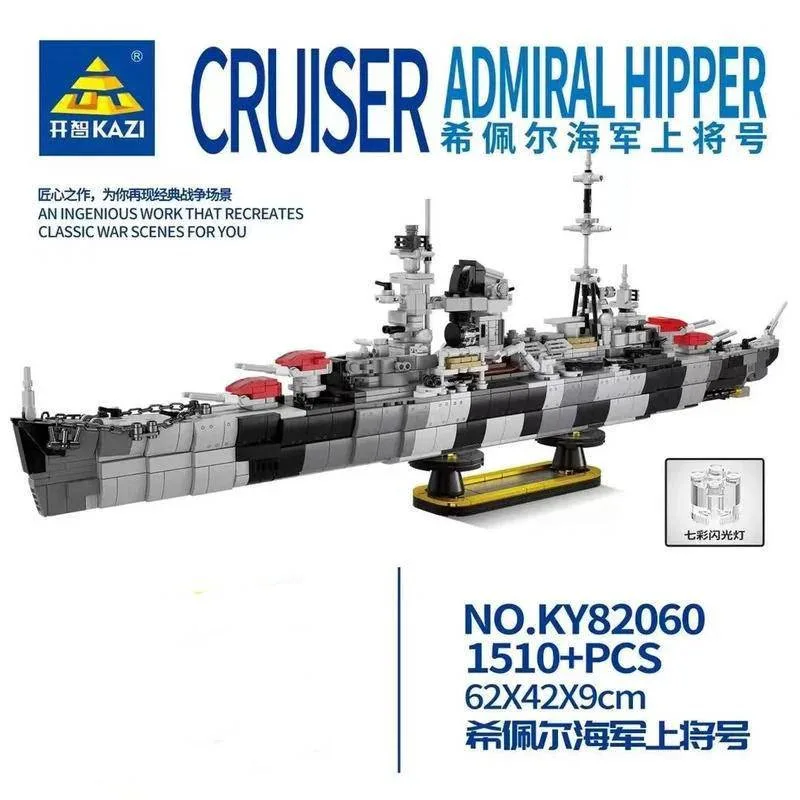 Kazi Croiseur Admiral Hipper (KZI-KY82060) - prix | Brick Broker