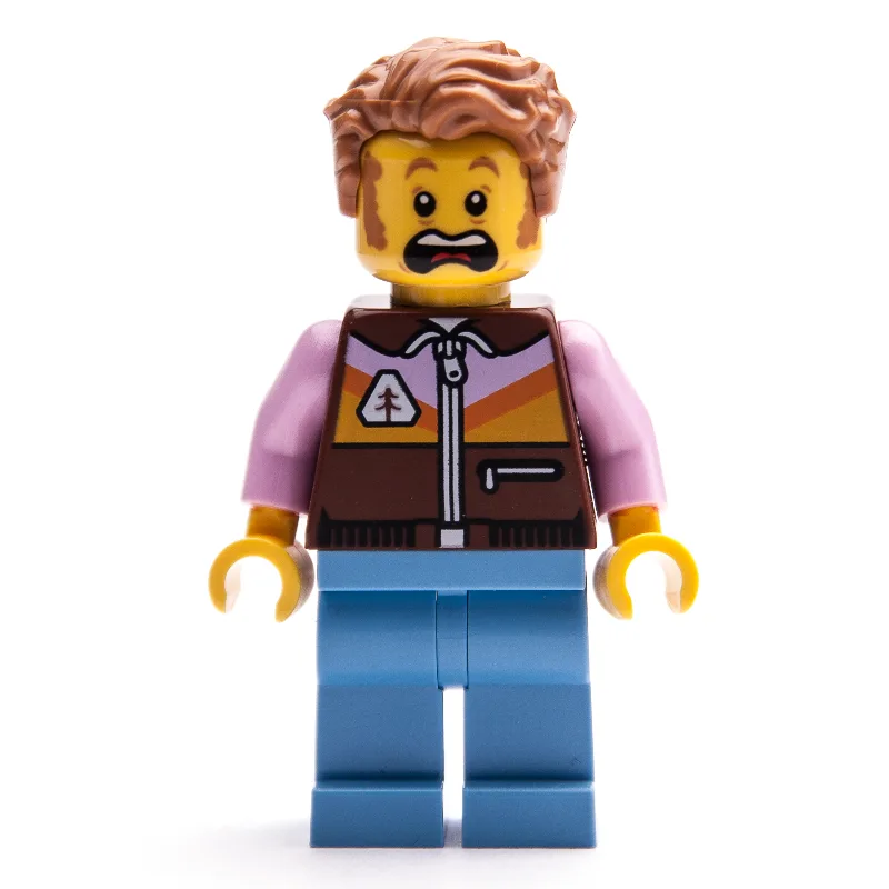 Man, Reddish Brown Jacket, Medium Blue Legs,… — minifigurine LEGO | Brick Broker