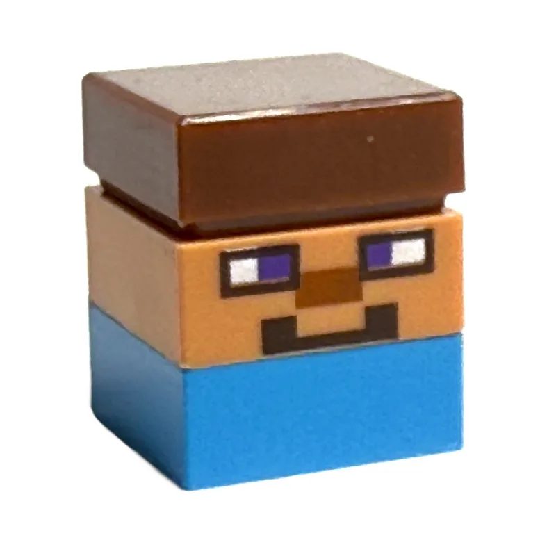 Micromob Steve, Dark Azure Legs, Reddish Brow… — minifigurine LEGO | Brick Broker