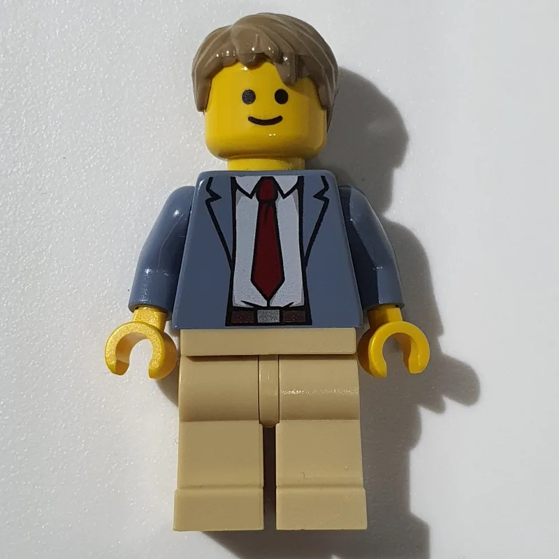 Detective Ace Brickman - Sand Blue Torso, Tan… — minifigurine LEGO | Brick Broker