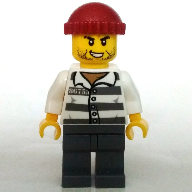 Criminal, Prison Shirt with #86753, Dark Blui… — minifigurine LEGO | Brick Broker