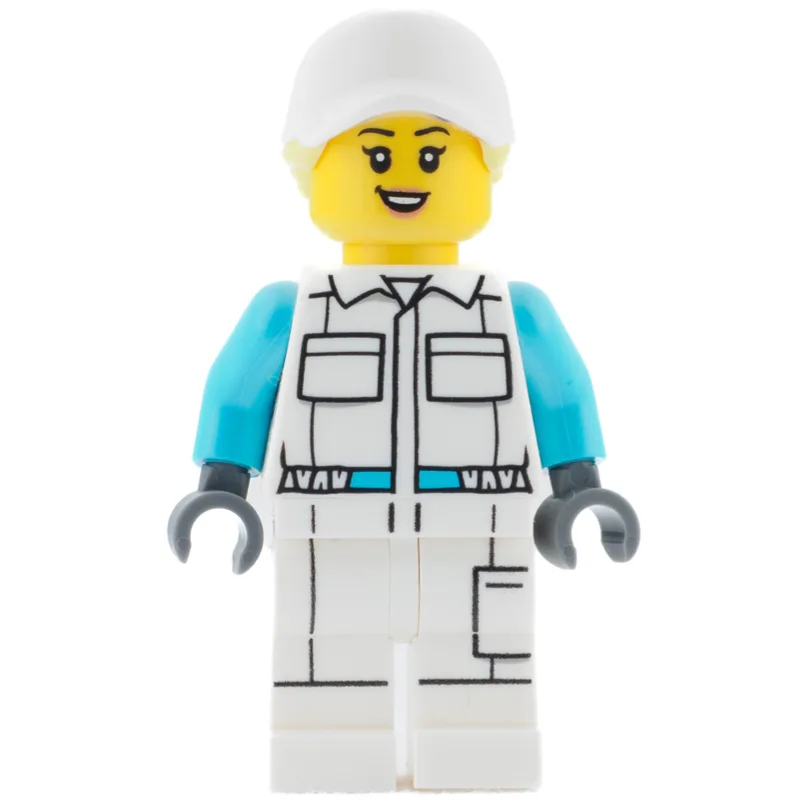 Woman, White Jumpsuit and Cap — dans quels sets LEGO ? (fig-012762) | Brick Broker