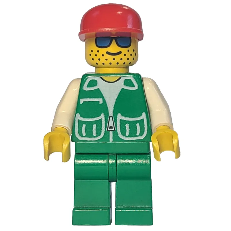 Man, Green Jacket, Green Legs, Red Cap, Blue… — minifigurine LEGO | Brick Broker