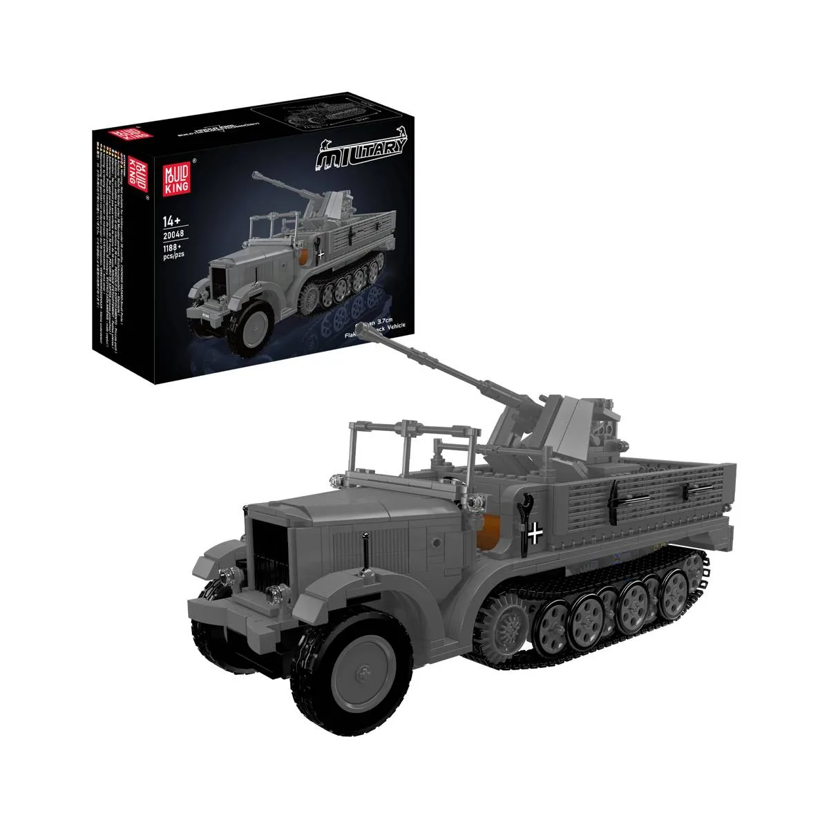 Mould King Véhicule semi-chenillé allemand 3,7 cm Flak (MOU-20048) - prix | Brick Broker
