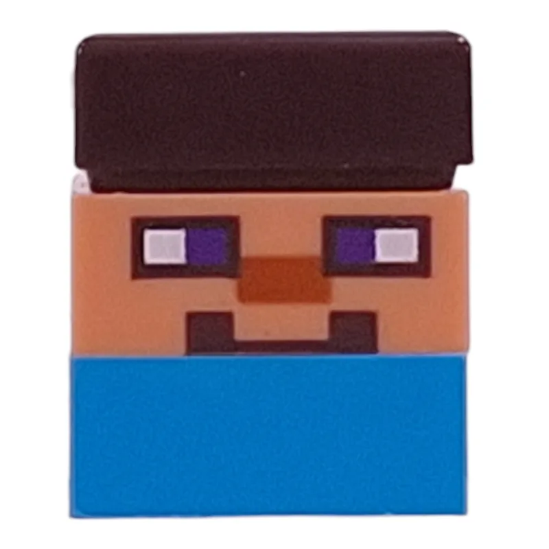 Micromob Steve, Dark Azure Legs, Dark Brown H… — minifigurine LEGO | Brick Broker