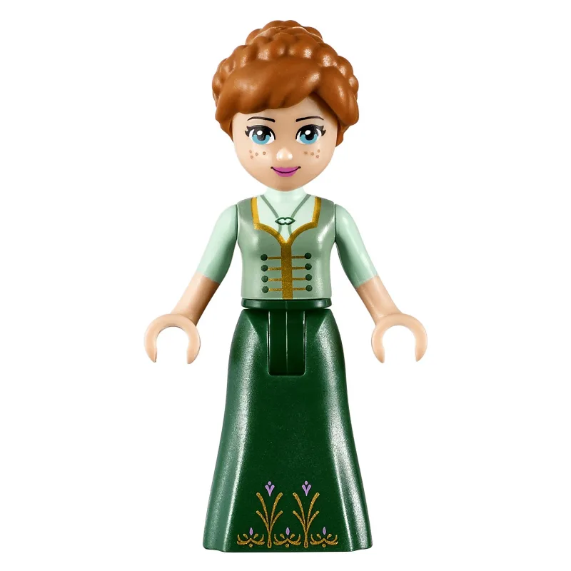 Anna - Sand Green and Dark Green Dress, Open… — minifigurine LEGO | Brick Broker