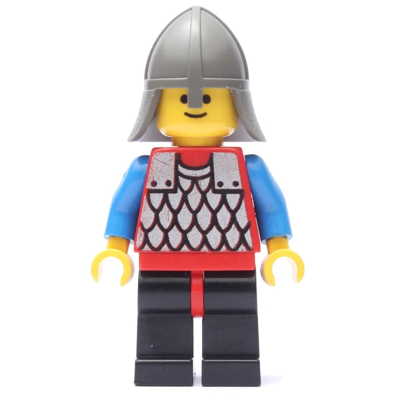 Knight (Scale Mail on Red) - Blue Arms, Black… — minifigurine LEGO | Brick Broker
