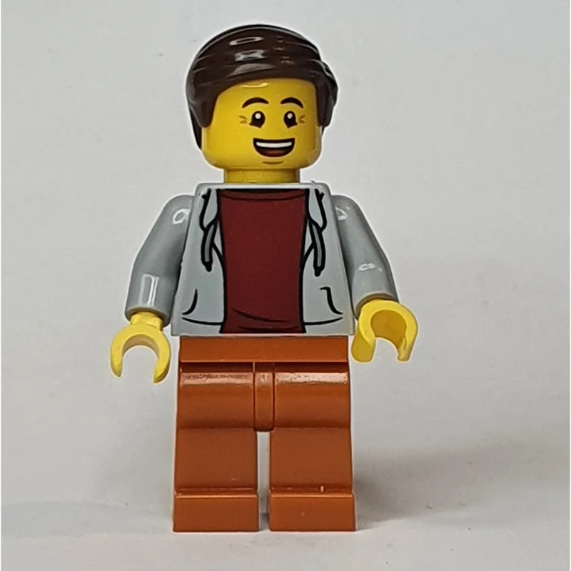 Light Bluish Grey Torso, Dark Orange Legs, Da… — minifigurine LEGO | Brick Broker
