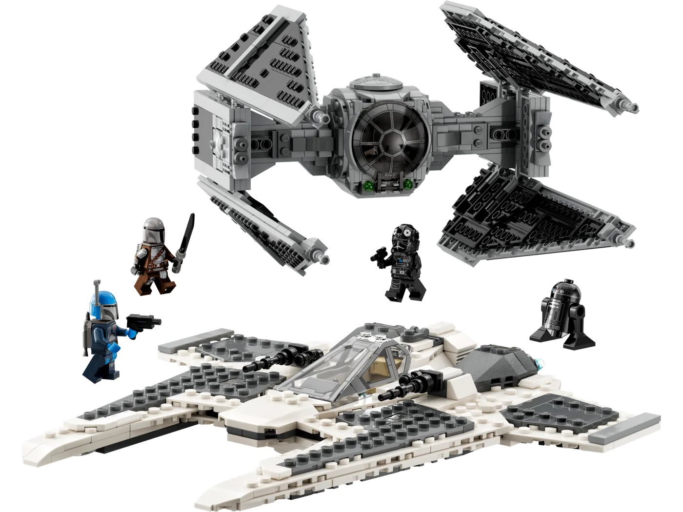 LEGO 75348 Chasseur stellaire mandalorien et Intercepteur TIE - prix | Brick Broker