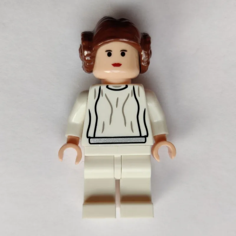 Princess Leia, White Robe, Reddish Brown Hair — minifigurine LEGO | Brick Broker