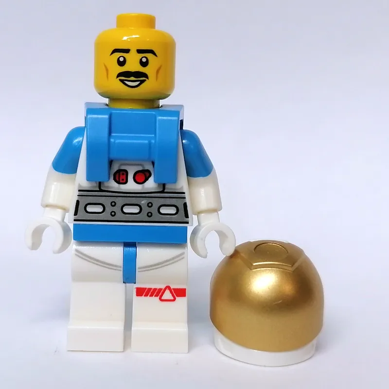 Astronaut, Male, White Suit, Gold Visor, Mous… — minifigurine LEGO | Brick Broker