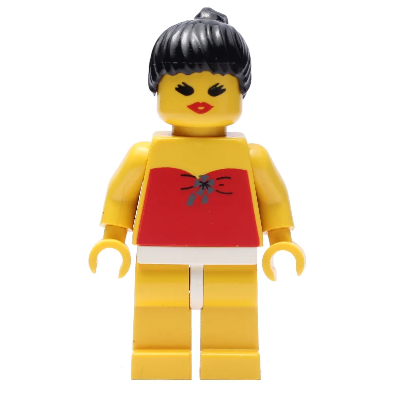 Woman, Red Swimsuit, Black Hair - Open Mouth — minifigurine LEGO | Brick Broker
