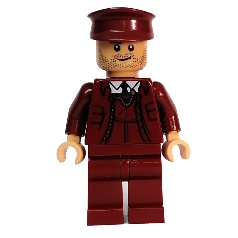 Train Conductor, Dark Red Suit, Dark Red Cap,… — minifigurine LEGO | Brick Broker