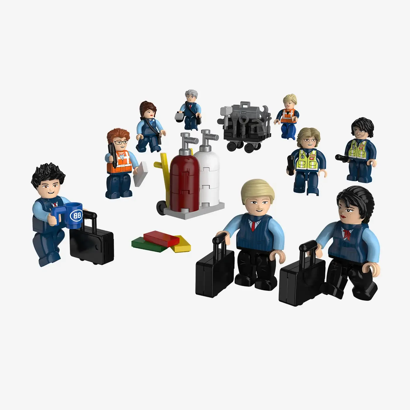 BlueBrixx Figurine - Employé des chemins de fer d'aujourd'hui (BB-109757) - prix | Brick Broker