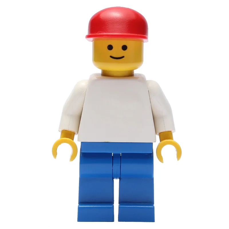 White Torso, Blue Legs, Red Cap (3626b Head) — minifigurine LEGO | Brick Broker